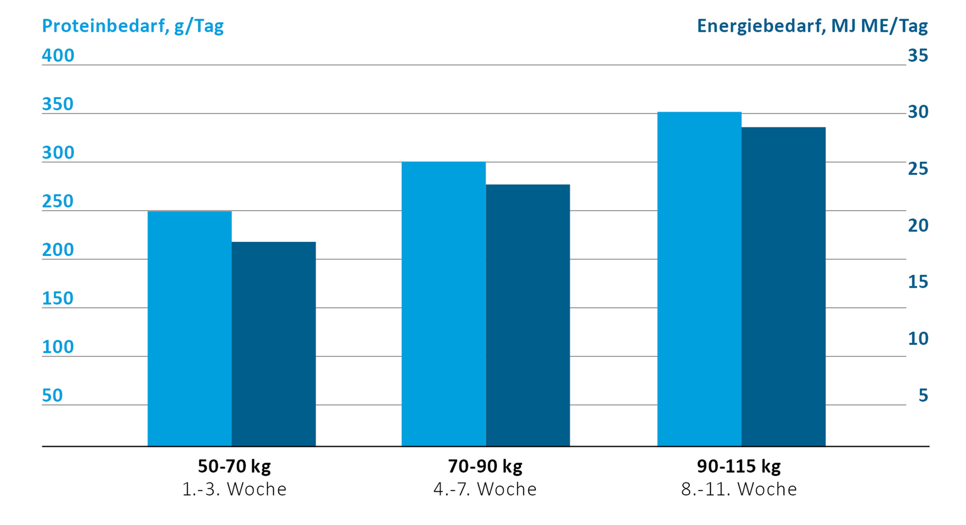 Energie- und Proteinbedarf von Kälbern