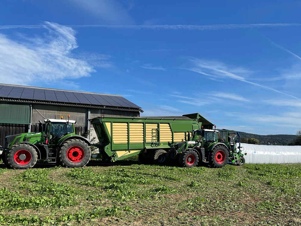 Maissilage als Schlauchsilierung